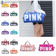 AARON1 Duffle Bag Pink, Victoria Secret Large Capacity Pink Sports Gym Bag, One Shoulder Training Bag Unisex Multifunction Waterproof Tote Handbag Travel