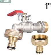 【Big Discounts】1inch Golden Brass Fitting Hose Tap Faucet Water Pipe Garden  Connector Adapter#BBHOOD