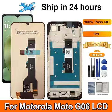 6.88”For Motorola Moto G06 LCD Display Touch Panel Digitizer Assembly Replacement LCD With Frame F M