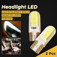 Car Headlight LED T10 W5W 2 COB Cool White 12V 2 PCS - T10-W5