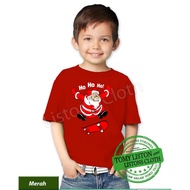 Merry christmas children's t-shirt, santa claus skateboard shirt, santa claus
