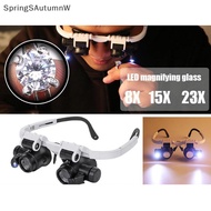 [SprW]  Glasses Magnifier With LED Light 8X 15X 23X Watchmaker Jeweler Loupe Boutique