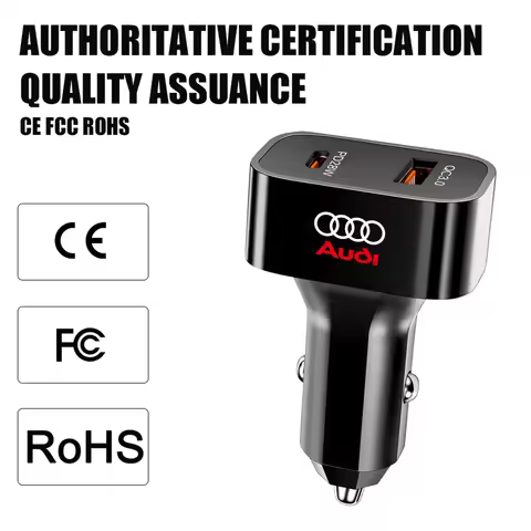 Car Smart Phone Charger Adapter IPhone Huawei Xiaomi OPPO Center Cover For Audi SLINE S A3 A6 C6 C5 