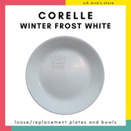 Corelle Winter Frost White Plain White Loose Replacement Plate Bowl (Sold Individually) Pinggan Mangkuk