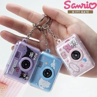 Luminous Sanrio Camera Pendant Cinnamon Dog Luminous Small Camera Keychain Kuromi Melody Camera Acce