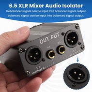 1 Pieces Dual-Channel 6.5 XLR Mixer Audio Isolator Current Sound Noise Mixer Microphone Common Groun