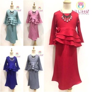 Lil Little BK79 Baju Kurung Budak Perempuan 2023 Baju Raya Budak Murah Baju Raya Kurung Kanak-Kanak 