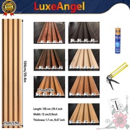 WPC Wall Panel Sticker Waterproof Grille Ecological Board TV Background Pvc Wood Panel With Acc