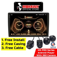 (Free 360 Camera) Mohawk MS PRO Series 2K Resolution Car Android player With 3D 360 Reverse Camera 3D View Camera