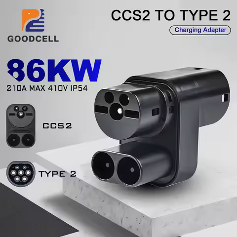 GOODCELL CCS2 to Type2 EV Conversion Adapter DC 210A 86KW CCS Combo 2 to Type2 EV Charger Adapter fo