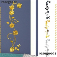 ROSEGOODS1 Mirror Wall Stickers Acrylic  Art Flower Shape
