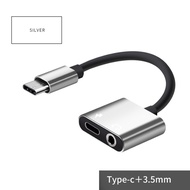 2 In 1อะแดปเตอร์ Type-C USB Type-C เป็น3.5มิลลิเมตรเสียง Aux สายอะแดปเตอร์แยก USB C สายชาร์จ Type-C แปลงสำหรับ Xiaomi Mi 9 8 Mix 2S Huawei Mate10 9 P20 Pro โนวา6 5 Honor 50