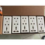 Sopoka fireproof 3-door E15 socket 4-door ABS plastic socket E26 Sopoka 3 pin socket