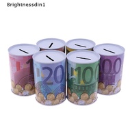 [Brightnessdin1] Kotak Uang Dollar Euro Brankas Cylinder Celengan Bank