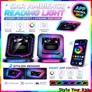 CAR INTERIOR ROOF AMBIENT READING LIGHT RGB APPS STARRY SKY DYNAMIC LINES AMBIENT READING LIGHT UNIV