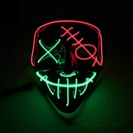 Halloween LED Mask Neon Glowing Adult Face Mask Party LED Mask For DJ Party Festival Halloween