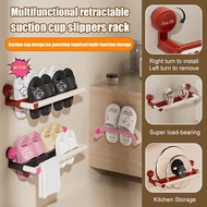 Multifunctional slipper rack shower room holefree wallmounted