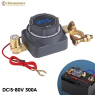 CHICSUMMER 12/24V 300A Digital Display Battery Disconnect Current Rotary Knob for Car Truck Protecti