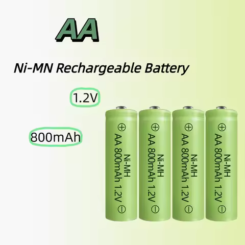 AA Ni-MH Rechargeable Batteries 1.2V 800mAh Pre-Charged for Garden Outdoor Solar Lights Pathway Lamp