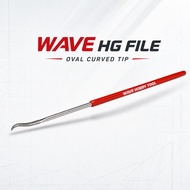 Wave Hobby Tools HG Special Shaped Diamond File Oval & Curved Tip for Plastic Models HT 682 Red Grip