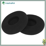 TAMAKO 2PCS Earpad Cover, Comfortable Soft Sponge Headphone Ear Cushion, Easy To Replace 80mm Black 
