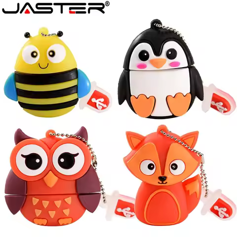 JASTER Cute penguin owl fox pen drive cartoon usb flash drive pendrive 4GB 8GB 16GB 32GB 64GB U disk