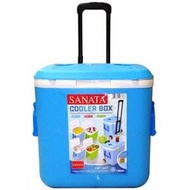 Sanata Ice Cool Cooler Box Ice Box Cold Food Storage Box Handle Wheel Handle Trolley 1637ltr