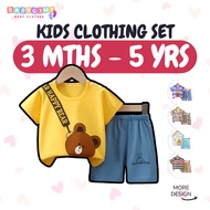 Kids Clothing Set Cotton Short Sleeve Top Shorts Baby Toddler Outfit 3 Months to 5 Years