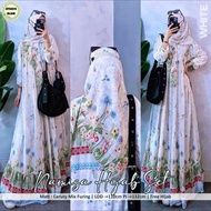 NAMISA HIJAB SET BY ATHAYA / SETELANW NAITA DRESS MIX HIJAB BAHAN CERUTTY BEST SELLER