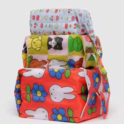 3PCS Hot Cartoon Miffy Series Cute Print Travel Bag Creativity Exquisite Portable Outdoor Travel Clo