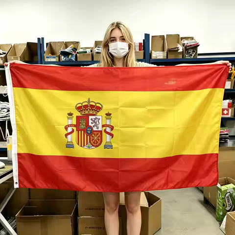 60x90cm 90x150cm 120x180cm Spain Flag Es Espana Spanish National Tapestry Polyester Banner With Bras