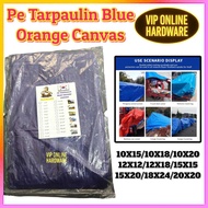 Tarpaulin Canvas Sheet Waterproof Ready Orange & Blue Plastik Canvas Kereta Canvas Lori Canvas