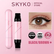 SKYKO 2 IN 1 Eyeliner Pen Dual-end Eyeliner Stamp Waterproof Longlasting 2 Colors
