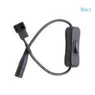 Mary DC5521 to 4Pin Computer Case Fan Adapter Cable with Power Button for Flexible