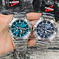 100% ORIGINAL CASIO G-SHOCK GM-2110D-8A/GM-2110D-3A1 with a stylish metal bezel and band update.