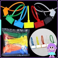 COATA 100pcs Cable Tag Strapping Tape Tag Labels Self-locking Zip Ties Mesh Wire Marker Colorful Tag