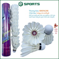 Feather Badminton Box (12 Balls) Wooden Base XD50 Duck Feather Shuttlecock - White Feather Shuttleco