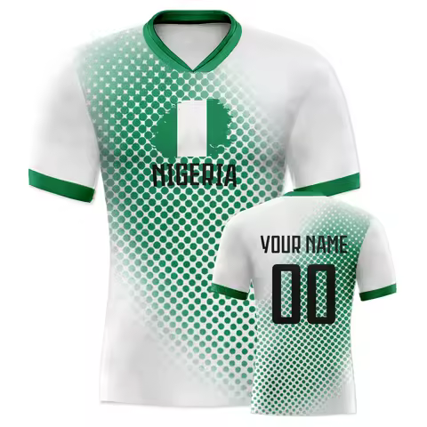 Nigeria Custom Soccer Jersey Personalized Name Number Youth Football Team Shirt Breathable Quick-Dry