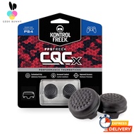 KontrolFreek CQCX Thumb Grips for PlayStation 4 Controller (PS4) and PlayStation 5 (PS5) | 2 Mid-Rise Convex Performance Thumbsticks | Black