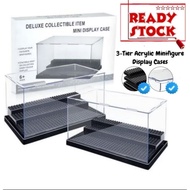 Acrylic Display Lego Case Transparent Box Cover Deluxe Set 3/4 Tiers Layer Stack Sturdy Bricks