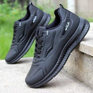 Sepatu Sneakers Hitam Pria Sepatu Olahraga Laki Laki Sepatu Jalan Model Kasual