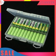  Battery Storage Box Transparent Large Capacity Portable 48Pcs AA AAA Rechargeable Battery Container Organizer for Home