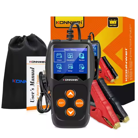 2026 KONNWEI KW600 Car Battery Tester 6V 12V Real-time Battery Health Monitoring Charging Test Auto