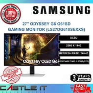 Samsung Odyssey G6 G61SD 27" OLED QHD 240Hz 0.03ms HDMI DP HDR Gaming Monitor LS27DG610SEXXS