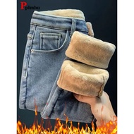 Winter Lambwool Womens Slim Pencil Jeans Warm High Waist Leggings Vaqueros Casual Moms Fleece Thicke