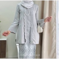 Kebaya Saloma ( Top with sulam + Skirt Songket )