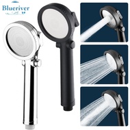 BLURVER~Silver and Black Shower Head High Pressure Handset with 3 Modes for Water Saving