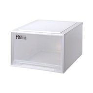 日本天馬 Fits 正方45寬單層抽屜箱(透窗)-高30CM-3入