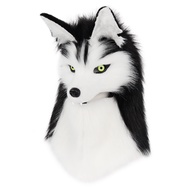 NEW Furry Head Mask Animal Wolf Dog Plush Faux Fur Masks for Halloween Masquerade Cosplay Costume Pr