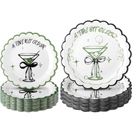 Havawish 48Pcs A Tini Bit Older Party Plates Espresso Martini Party Disposable Paper Plates Supplies